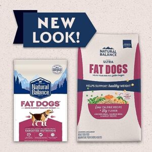 Natural Balance Original Ultra Fat Dogs Chicken Meal, Salmon Meal & Barley Recipe Low Calorie Dry Dog Food, 11 Pounds