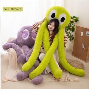 INSTITIZER Octopus Stuffed Animals, Long Legs Octopus Giant Toy, 39.3in Soft Octopus Plush Stuffed Ocean Animals Throw Pillow for Kids Girls Boys Adults Birthday