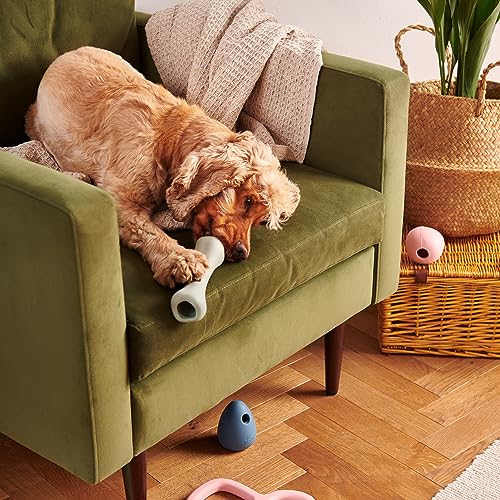 Beco Dog Toy - Natural Rubber Chew Bone Toy with Treat Hole - Green