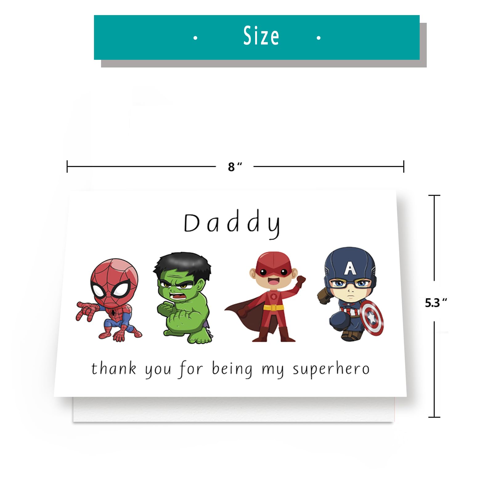 BENNLOOS Cute Thank You Card for Daddy, Hilarious Father's Day Card for Dad, Lovely Dad Birthday Gifts from Son Daughter Children, Happy Birthday Card for Papa