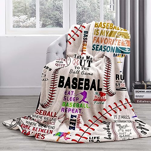 Baseball Gifts for Boys 8-12,Baseball Blanket Warm Soft Baseball Throw Blankets 60X50 Inches,Baseball Gifts Baseball Lovers/Team Player Blankets Gift for Girls Boys Men (Baseball)