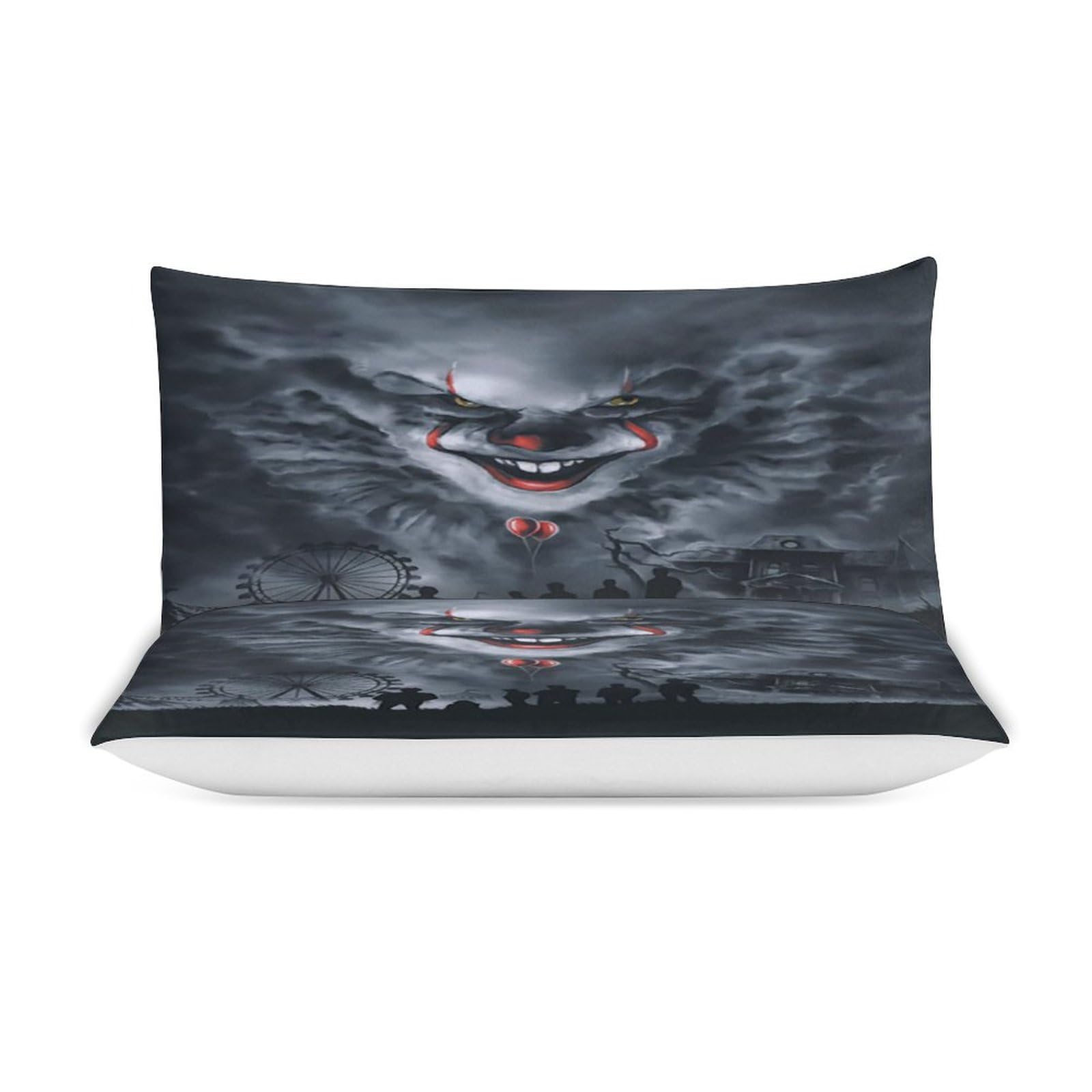 Horror 3-Pcs Bedding Set Includes 1 Duvet Cover and 2 Pillowcases​, Soft Comfortable Breathable Bedroom Decoration 86"x70"