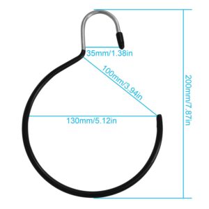 XGNG 3PCS Black Non-Slip Belt Rack Tie Hanging Hooks Closet Accessories Scarf Ring Hangers Scarf Organizer Storage Holders for Ties Scarves Belts Tank Tops Pashminas