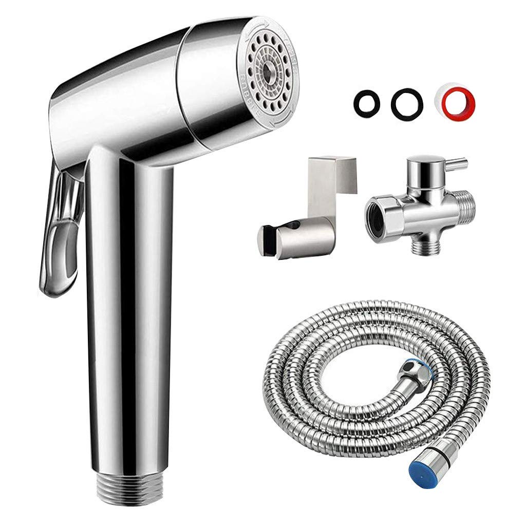 Handheld Bidet Sprayer for Toilet, Bidet Sprayer Shower Bathroom Water Spray Jet Spray Diaper Sprayer Feminine Hygiene Cleaning Premium Stainless Steel (Handheld Bidet Sprayer)