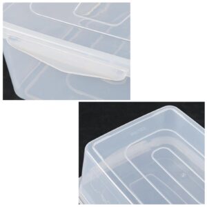 Innouse 4 Packs 6.5 Quart Clear Storage Bin, Plastic Latching Storage Container Box with Lid