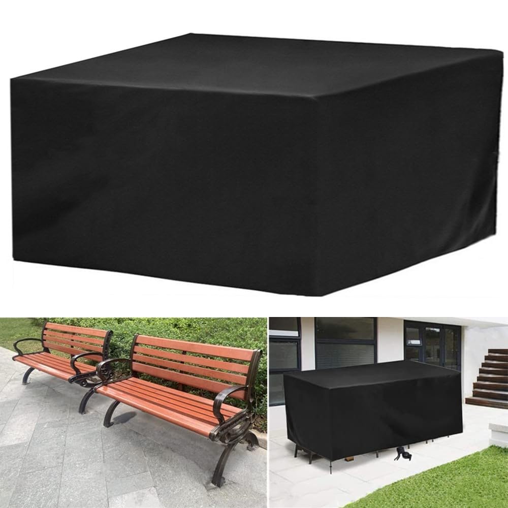 Patio Furniture Covers, Outdoor Couch Cover Waterproof 56 x 40 Inch Outside Dining Set Cover Table and Chair Covers Heavy Duty, Rectangular (56"L x 40"W x 28"H // 140x100x70cm)