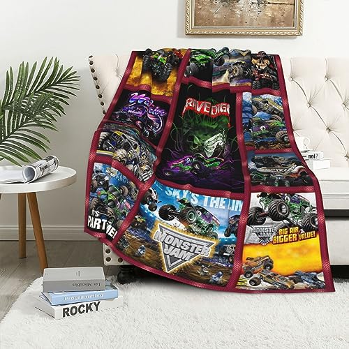 Gifts for Girls Boys Soft Warm Plush Truck Blankets Throw Flannel Blankets Comfortable Bedding Gifts for Couch Bed Sofa All Season