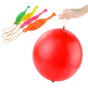 RUBFAC 25 Punch Balloons Punching Balloon Heavy Duty Party Favors For Kids, Bounce Balloons with Rubber Band Handle for Birthday Party