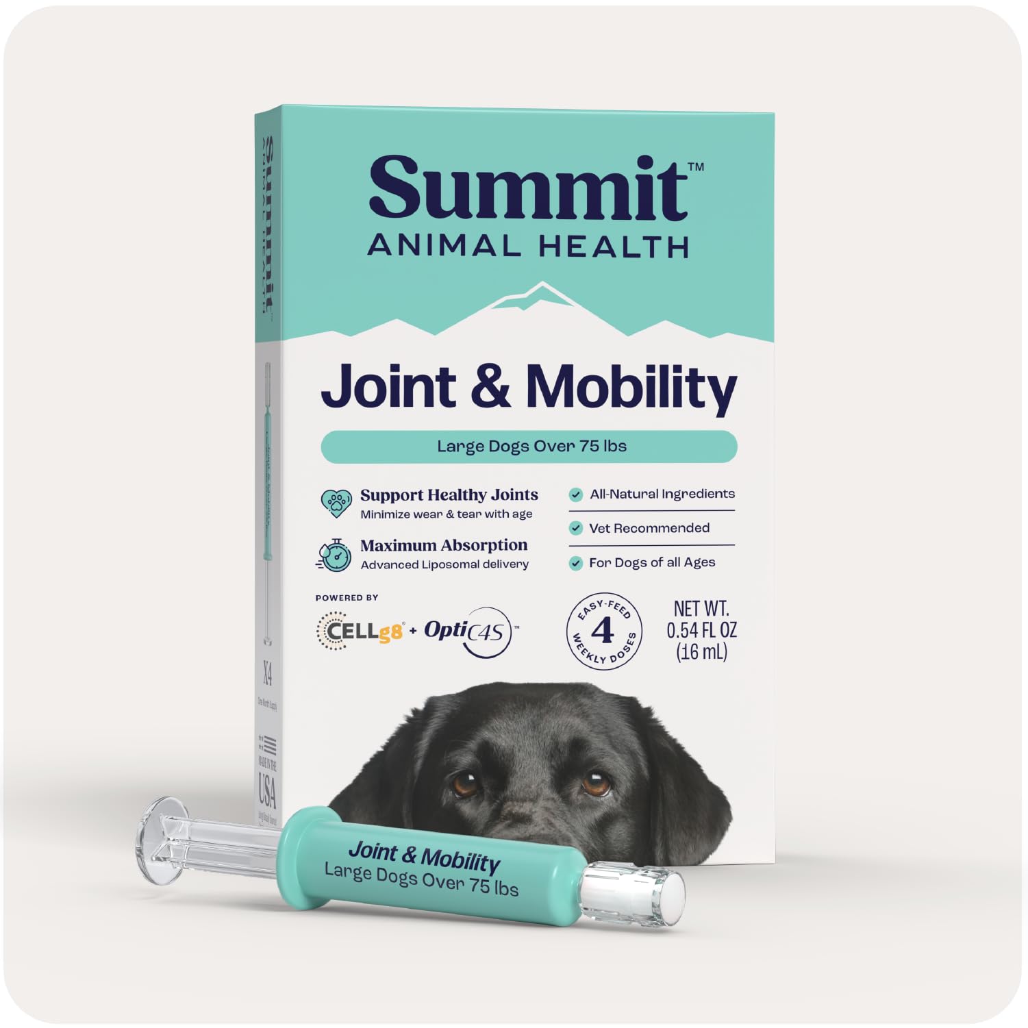 Summit Animal Health Joint and Mobility Supplement for Large Dogs (Previously Lift), All Natural Liquid Chrondroitin with Liposomal Delivery for Arthritis, Hip & Joint Support Vitamin, (Dogs 75+lbs)