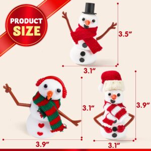 JOYIN Christmas Build Your Snowman Craft Kit, 3 Pack DIY Snowman Christmas Craft Kit for Christmas Arts and Craft Activities, Xmas Gift Stocking Stuffers for Kids,Party Favor School Funny Toy