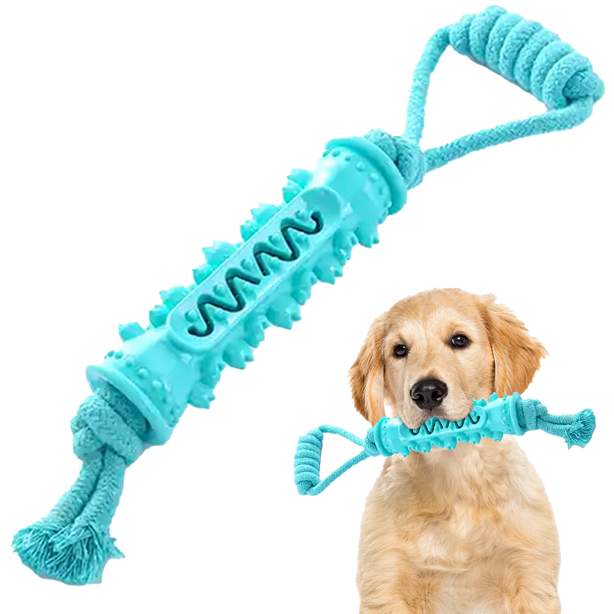 NAAJI Toy for Dogs Rope with Handle, Dog Chew Toy, Dog Grinding Teeth Chew Toys, Interactive Cotton Tug of War Dog Toy, Dogs Rope Toy