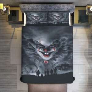 Horror 3-Pcs Bedding Set Includes 1 Duvet Cover and 2 Pillowcases​, Soft Comfortable Breathable Bedroom Decoration 86"x70"