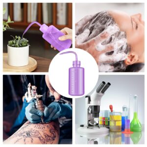 DERSTRA Wash Bottles - 2pcs 250ml Safety Wash Bottle Watering Tools, Economy Plastic Squeeze Bottle Medical Label Green Soap Cleaning Washing Bottle (Purple)