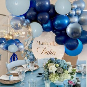 Blue Balloon Metallic Blue Balloons, 60Pcs 12Inch Chrome Blue Balloons Macaron Baby Blue Balloons Pearl Blue Balloons Navy Blue Latex Balloons for Birthday Wedding Baby Shower Party Decoration