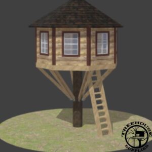 The White River © : 8' Octagonal Treehouse Plan