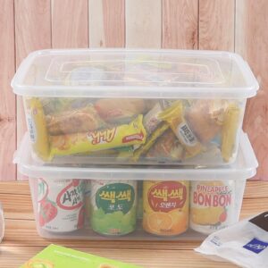 Innouse 4 Packs 6.5 Quart Clear Storage Bin, Plastic Latching Storage Container Box with Lid