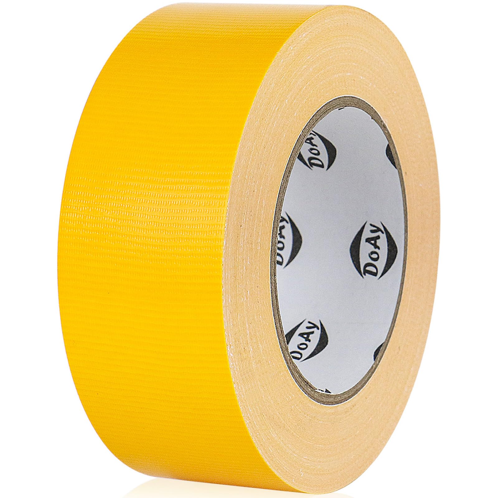 DOAY Yellow Duct Tape Heavy Duty - Upgraded to 9-Mil Thickness, 2 Inches x 40 Yards, Bright Color, Waterproof, Easy to Tear - Great for DIY, Repairs, Industrial, Professional Use, Indoor & Outdoor Use