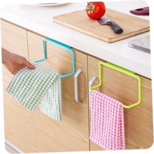 Cabilock Rag Hanger 2pcs Towel Holder Clothes Rack Hangers Duster Cloth Shelf Duster Cloth Hanger Towel Shelf Rag No Trace Bathroom Towel Shelves