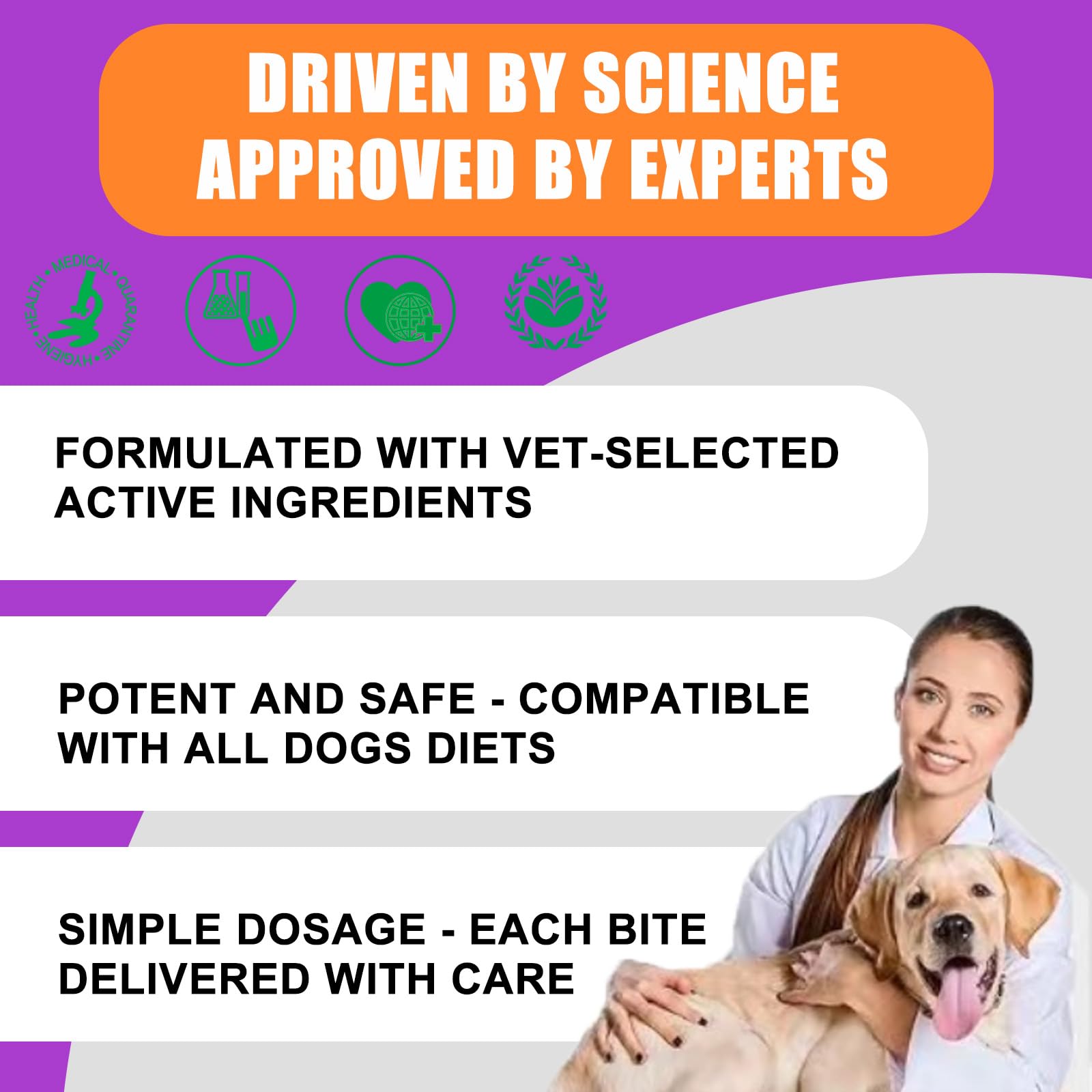 Probiotics for Dogs，Dog Probiotics and Digestive Enzymes，Health and Immune Support. Relieves Constipation, Bad Breath, Flatulence and Upset Stomach. Veterinarian Developed,120 Chews, Duck Flavor.