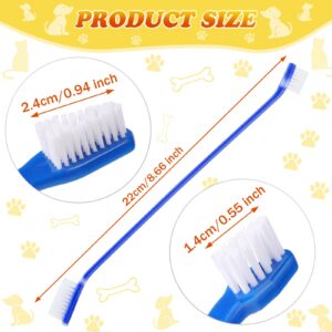 Nuenen 150 Pcs Dog Toothbrush Bulk Dual Headed Dental Soft Toothbrush Convenient Long Handle Dog Tooth Brush Puppy Toothbrush Individual Packaged for Cleaning Small to Large Dogs Cats Pets