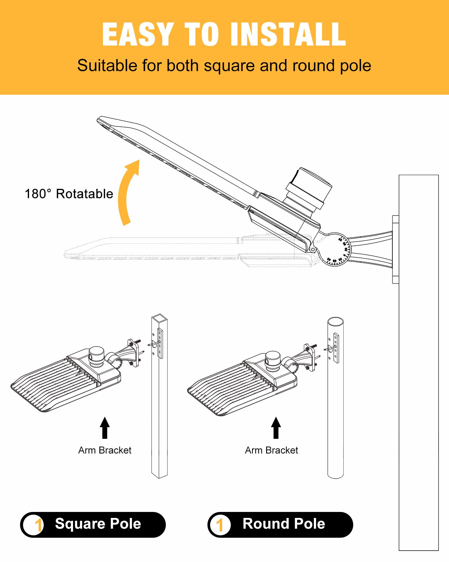 JC-LGL LED Parking Lot Light 200W 3 Pack, LED Shoebox Light with Arm Mount, 28000LM 5000K Daylight, IP65 Waterproof Dusk to Dawn Parking Lot Light, LED Area Light for Parking Lot Roadway