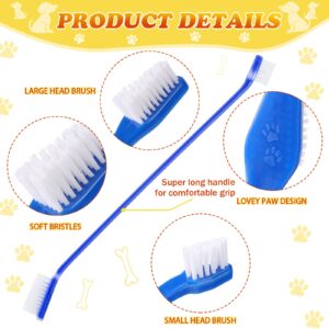 Nuenen 150 Pcs Dog Toothbrush Bulk Dual Headed Dental Soft Toothbrush Convenient Long Handle Dog Tooth Brush Puppy Toothbrush Individual Packaged for Cleaning Small to Large Dogs Cats Pets