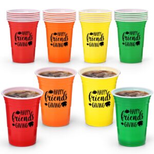 nefelibata 24 pack 15oz thanksgiving party plastic cups friendsgiving disposable tableware friends gathering party supplies thanksgiving dinner wedding birthday favors give thanks drinking cups