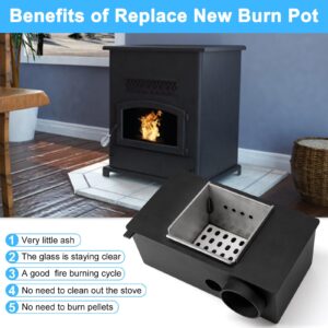 Burn Pot for Breckwell Big E SP1000/P1000, P23, P22 Maverick, P24 P24I Blazer, P2700, P4000, P2000, P2000I, P23I Pellet Stoves, A-S-BURNPOT Burn Pot for Breckwell Pellet Stove