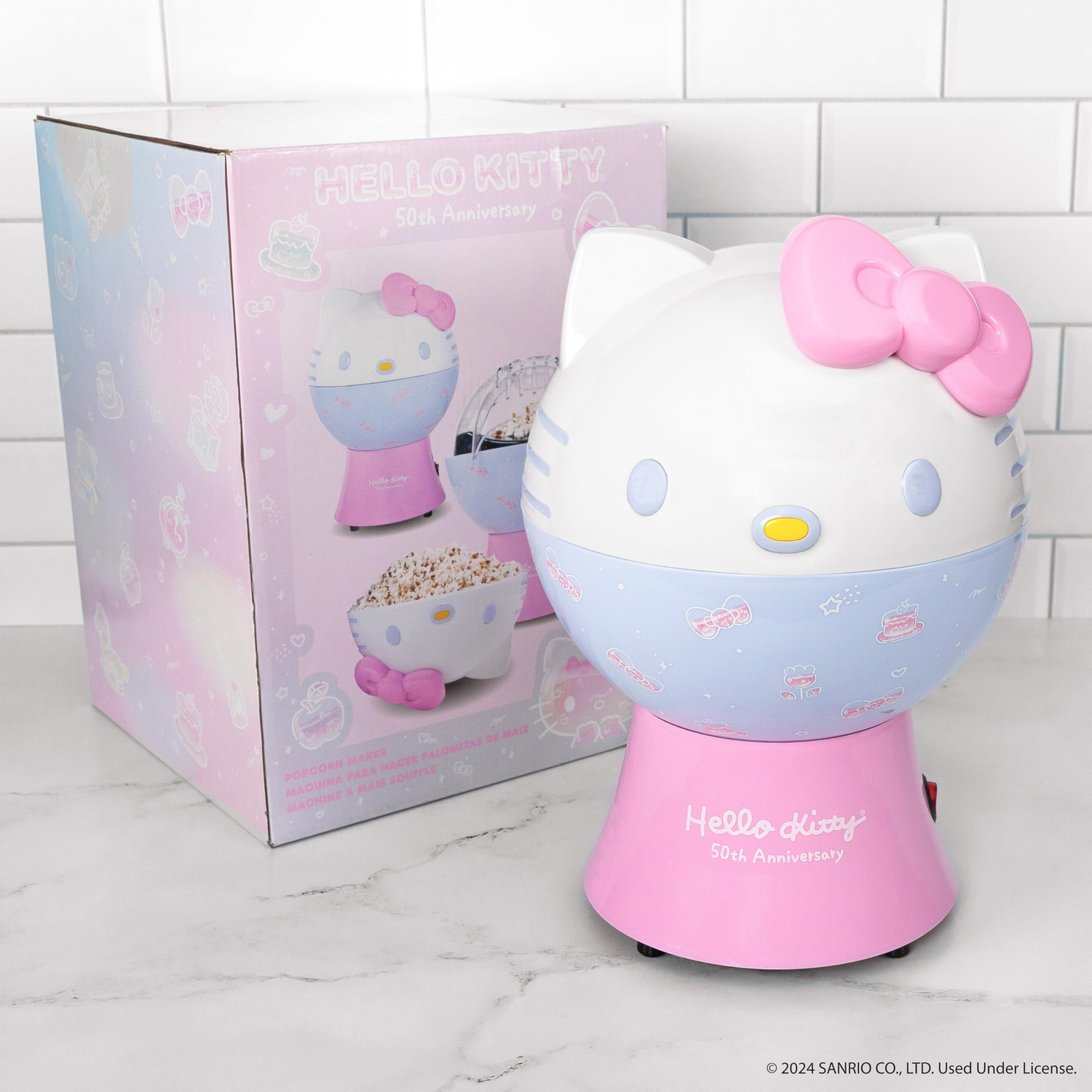 Uncanny Brands Hello Kitty 50th Anniversary Popcorn Maker - Kitchen Appliance