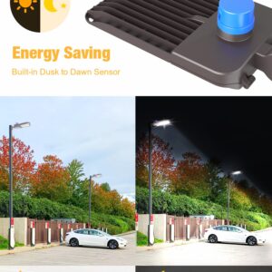 JC-LGL LED Parking Lot Light 200W 3 Pack, LED Shoebox Light with Arm Mount, 28000LM 5000K Daylight, IP65 Waterproof Dusk to Dawn Parking Lot Light, LED Area Light for Parking Lot Roadway