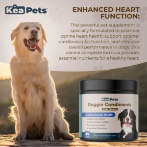 Kea Pets Doggie Condiments Cardiovascular Supplement for Dogs - Natural Dog Supplement Powder for Canine Heart Health and Performance