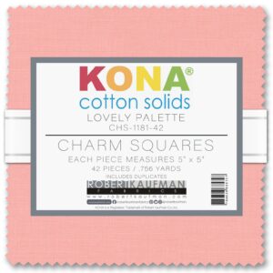 kona cotton solids lovely charm square 42 5-inch squares charm pack robert kaufman chs-1181-42