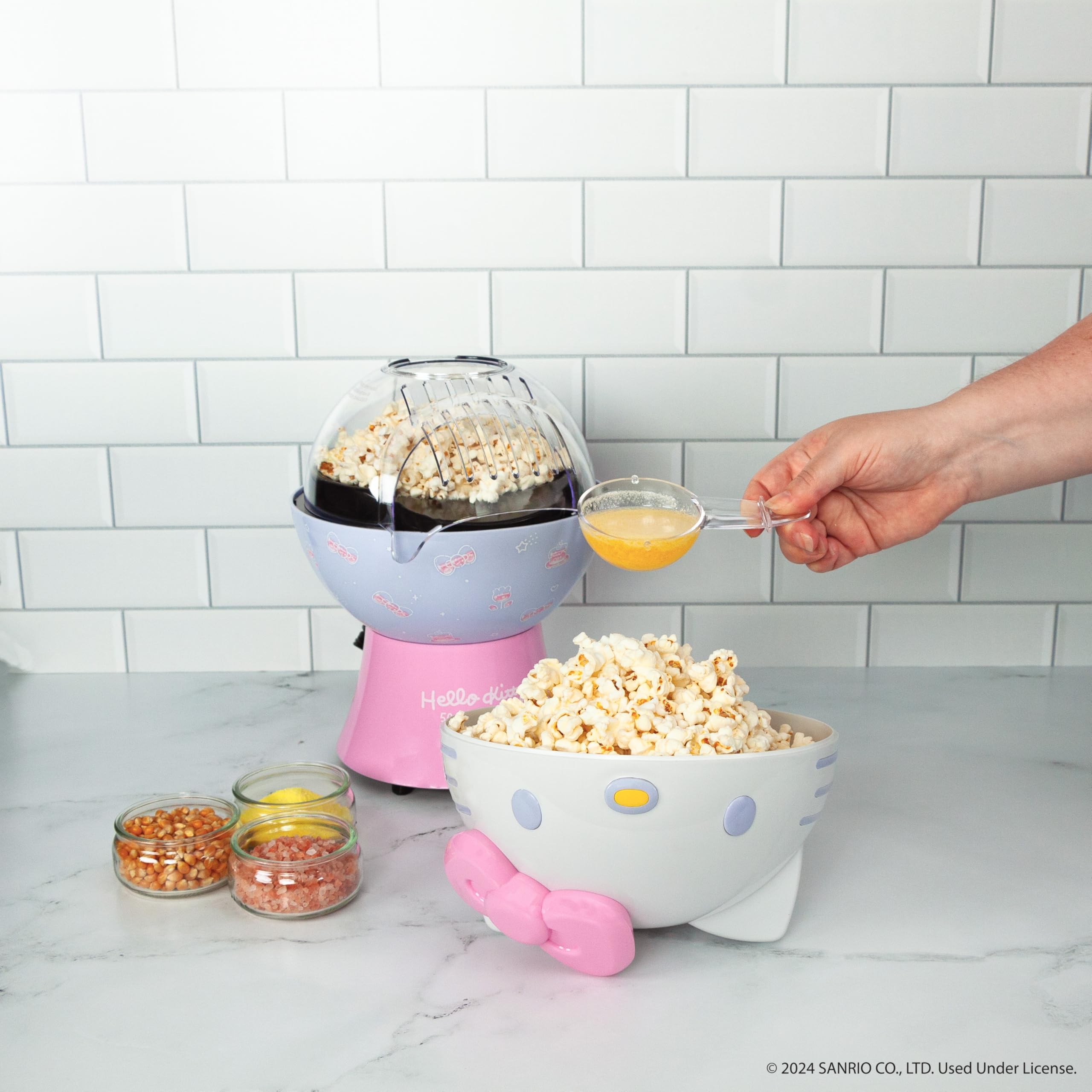 Uncanny Brands Hello Kitty 50th Anniversary Popcorn Maker - Kitchen Appliance