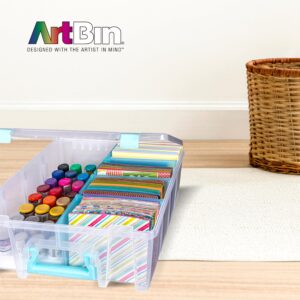 ArtBin Super Satchel Double Deep Compartment Box - Art Storage with 8 Removable Compartments, Smart Closure for Craft Supplies