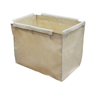 Replacement Liner Bag for Laundry Cart,Removable Waterproof Liner Bag for Rolling Laundry Basket,Oxford Cloth Storage Bags,Beige,Rectangular