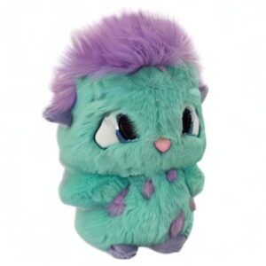 Furry Bibble Plushies, Purple Hair Kawaii Chubby Elf Plush Doll, Super Soft Hit Animated Movie Character Plush Toy, Creative Role Throw Pillow, Funny Cute Home Decor Collectibles Stuffed Toys-Green