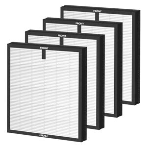 romon hy4866 replacement filter for morento hy4866 air purifer, enhanced version 3-in-1 h13 ture hepa and activated carbon filter, 4 pack