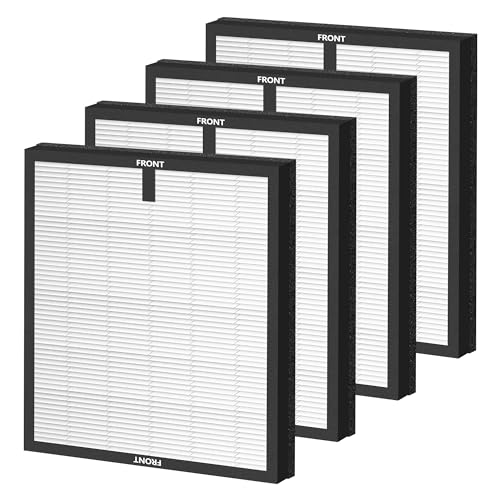 ROMON HY4866 Replacement Filter for MORENTO HY4866 Air Purifer, Enhanced Version 3-in-1 H13 Ture HEPA and Activated Carbon Filter, 4 Pack