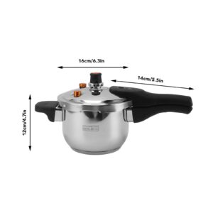 Pressure Cooker, 16cm Safety Valves 304 Stainless Steel and Plastic Electric Pressure Cooker Rapid Heating Pressure Cooker Kitchen Tool for Cooking