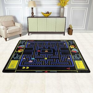 Classic Arcade Games Rug Retro 90s Arcade Theater Style Popular Game Room Area Rug for Living Room Playroom Home Decor Carpet Modern Fun Rug 2' x 3'