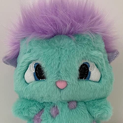 Furry Bibble Plushies, Purple Hair Kawaii Chubby Elf Plush Doll, Super Soft Hit Animated Movie Character Plush Toy, Creative Role Throw Pillow, Funny Cute Home Decor Collectibles Stuffed Toys-Green