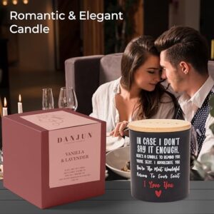 Vanilla & Lavender Scented Soy Candle - 10oz - Wooden Base & Gift Box Included - Ideal Gift for Anniversary - Birthday Gifts for Her or Him