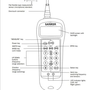 Sonic Belt Tension Meter U-508 SANKER Belt Tension Tester Tensiometer with Frequency Range 10Hz to 5000Hz Tension Range 0.01 to 99900N