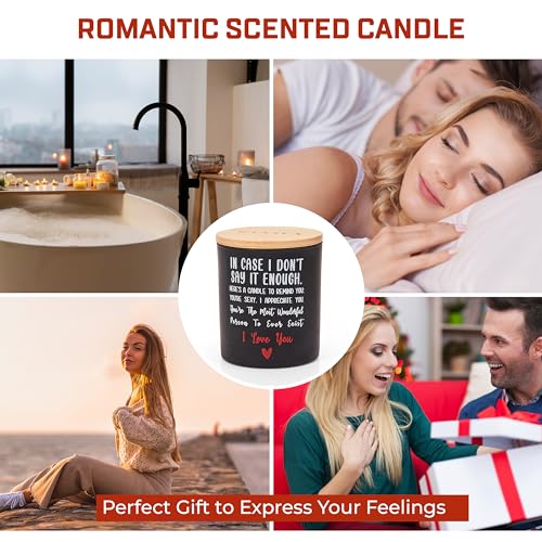 Vanilla & Lavender Scented Soy Candle - 10oz - Wooden Base & Gift Box Included - Ideal Gift for Anniversary - Birthday Gifts for Her or Him