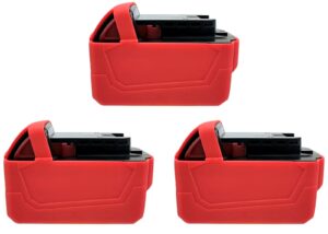 zltoolpart 3pcs silicone protective cover case for milwaukee m18 3.0 4.0 5.0 battery (battery not included)