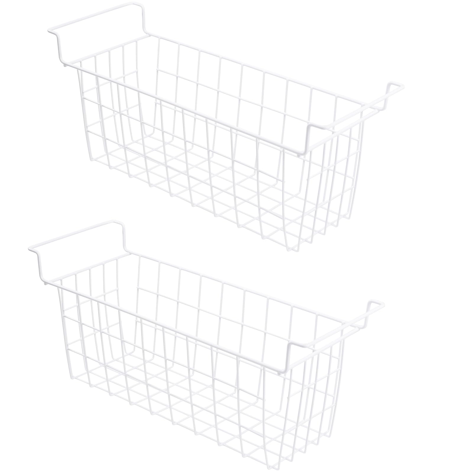 Homics Chest Freezer Baskets 20.5 Inch, Chest Freezer Organizer Bins Metal Wire Storage Baskets with Hanging Handles for Deep Freezer, Set of 2