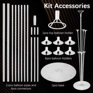 Balloon Stand Kit 4 Set Balloon Sticks with Base Balloon Stands for Floor Balloon Arch Stand Balloon Centerpiece Stand for Table Balloon Holders for Table Balloon Arch Kit Birthday Decorations