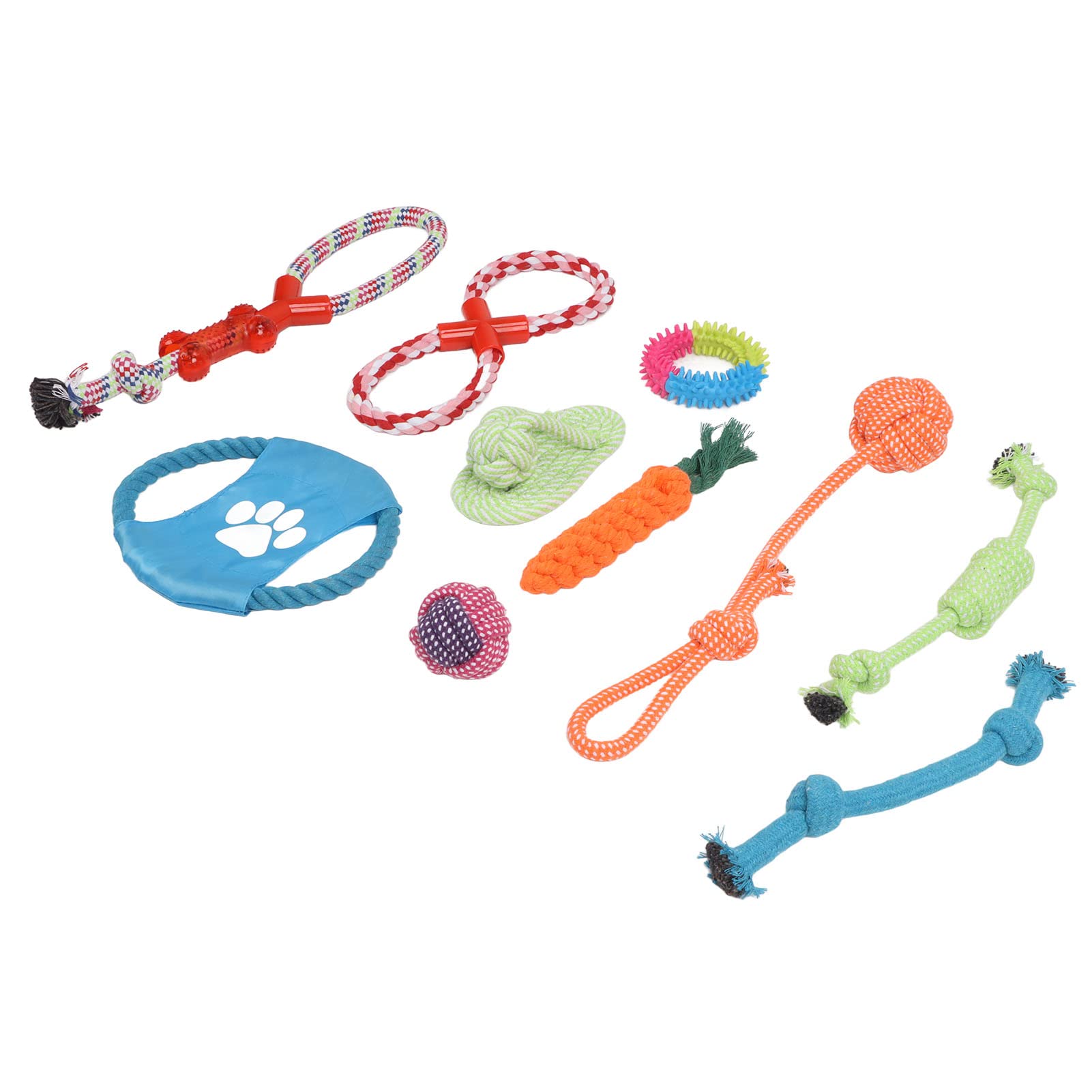 Dental Dog Rope Toys Cleaning Chew Toys Cotton Rope Dog Toy Durable Interactive Dog Tug Toy Puppy Chew Toys Small Teething Pets for Aggressive Chewers