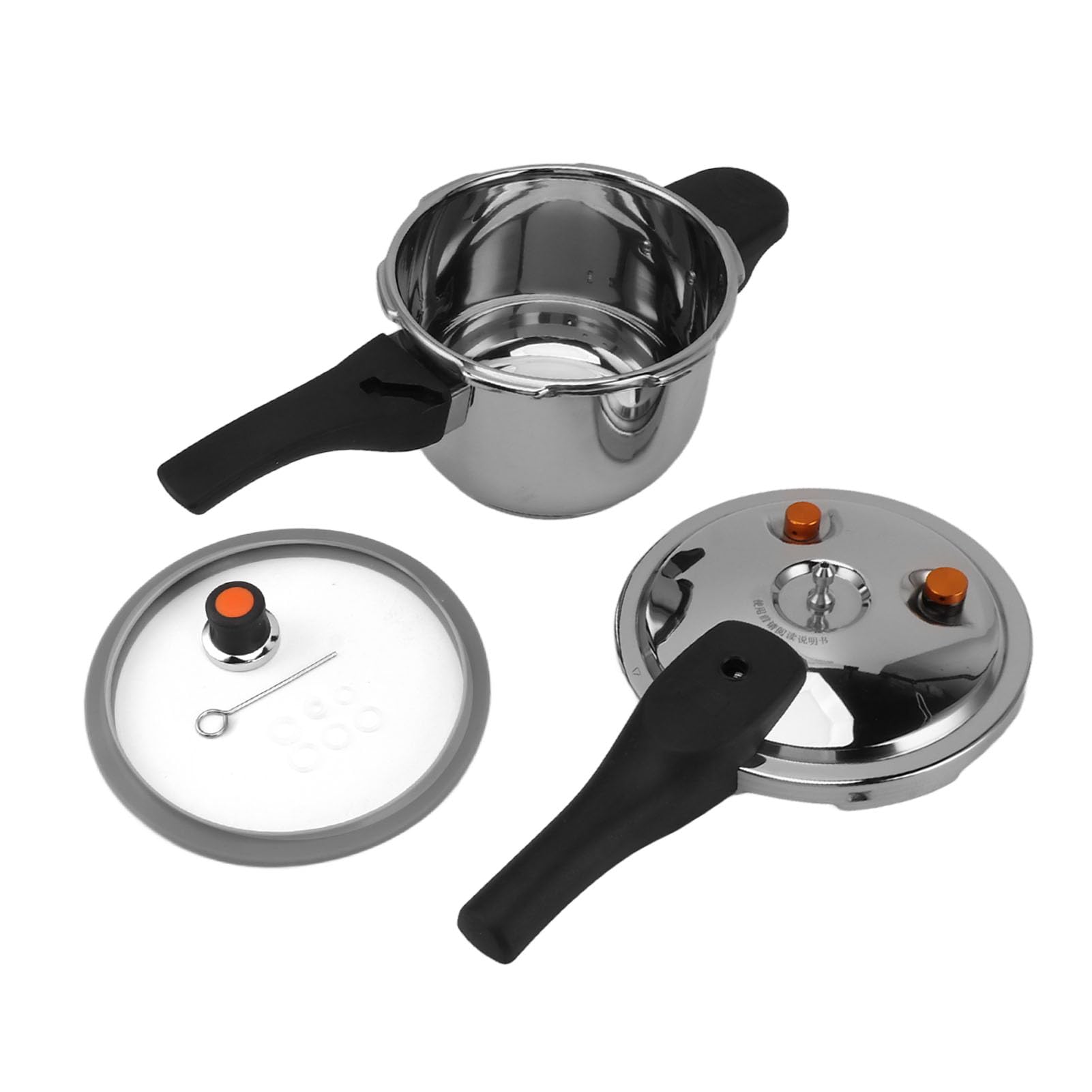 Pressure Cooker, 16cm Safety Valves 304 Stainless Steel and Plastic Electric Pressure Cooker Rapid Heating Pressure Cooker Kitchen Tool for Cooking