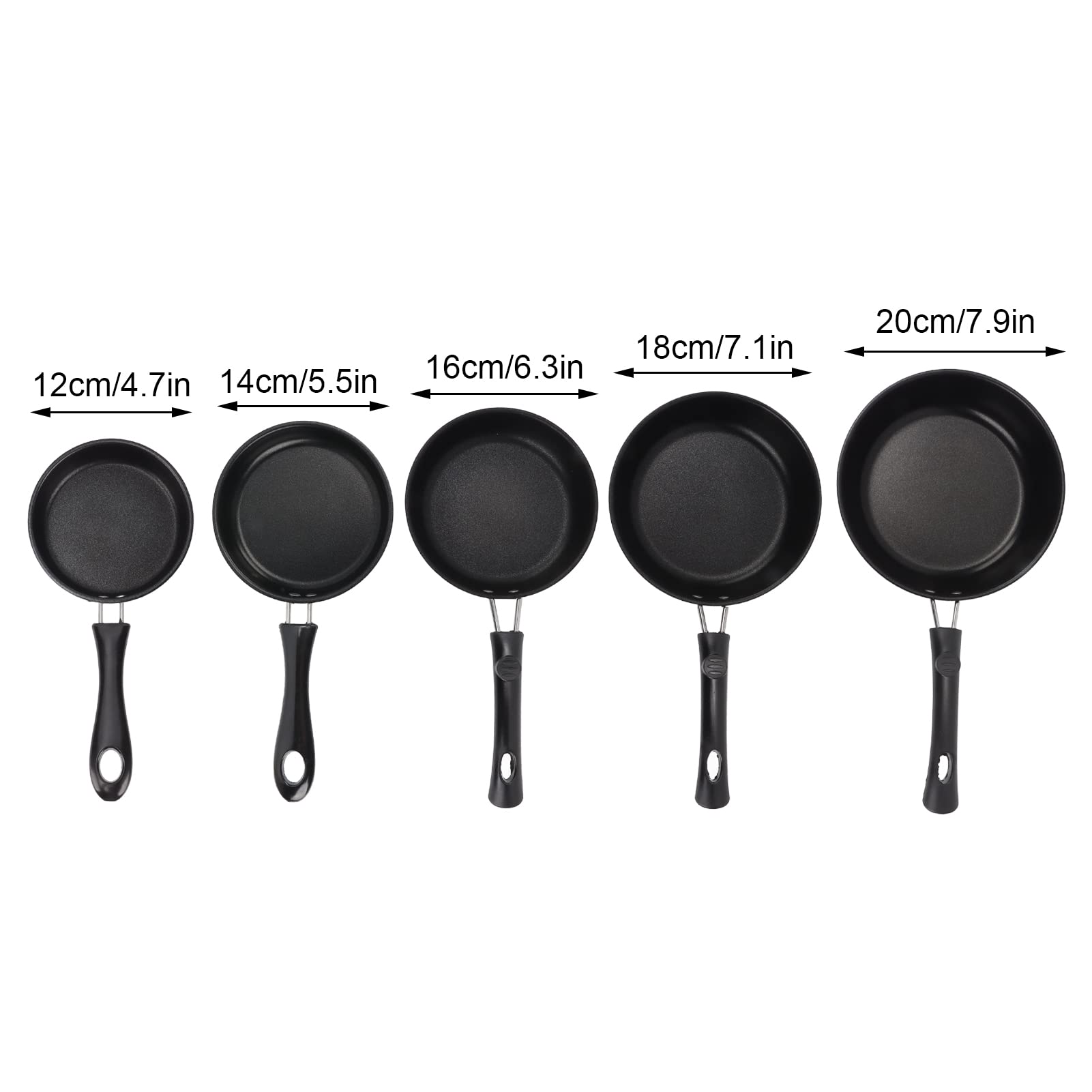 Frying Pan Stainless Steel Frying Pan - Non Stick, Stain Resistant, Ideal for Home and Restaurant Use(12cm)